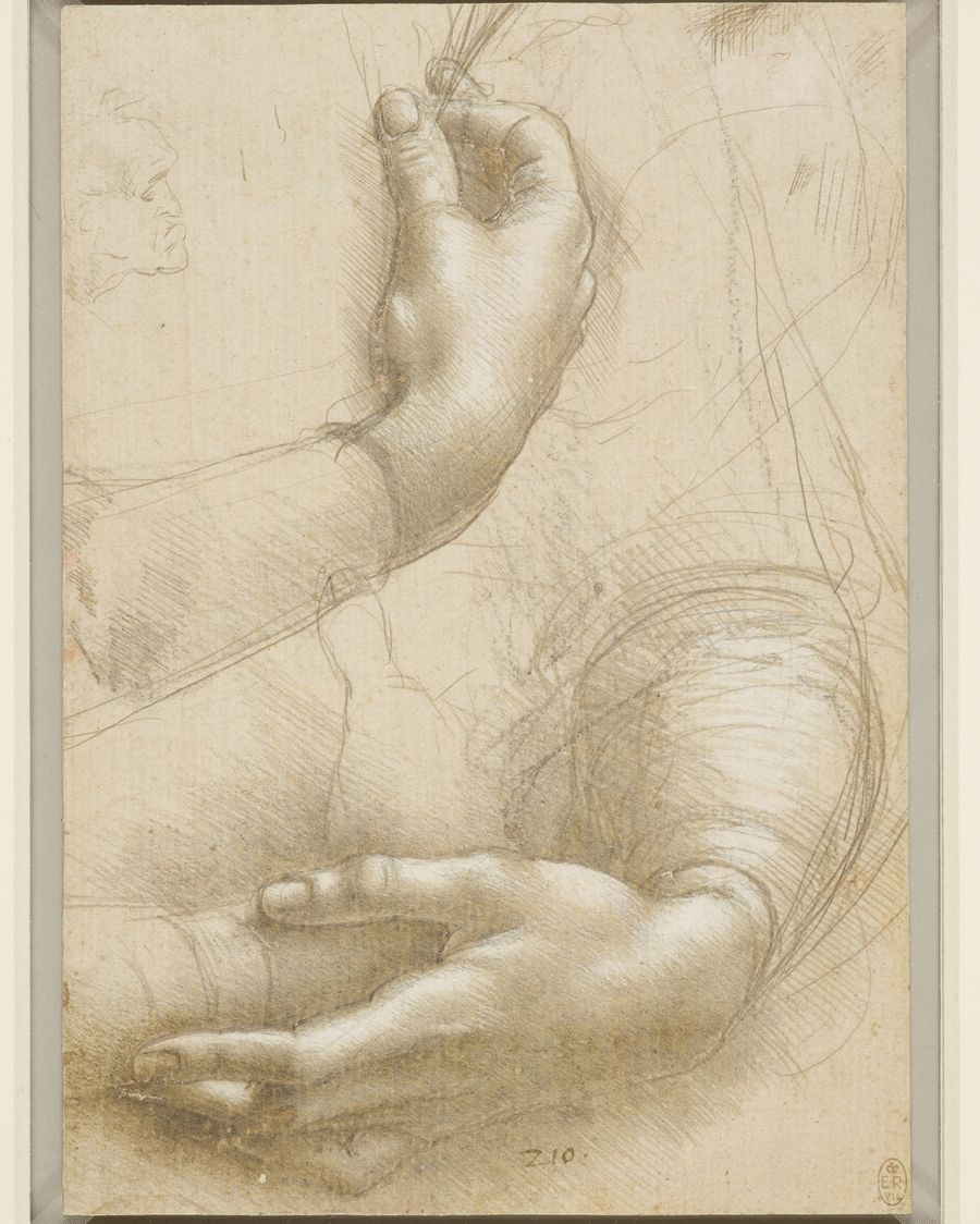 Leonardo da Vinci, Studio di mani